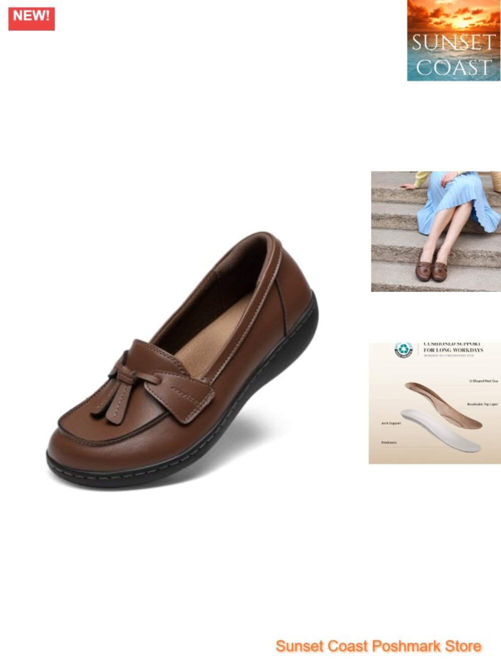 Women's Business Casual Faux Leather Loafers
